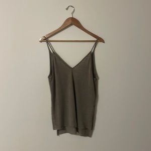 Olive green v neck tank